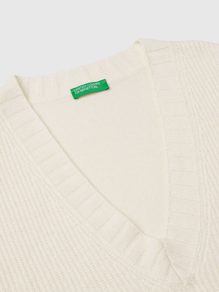 S/L V NECK SWEATER Damen image number 7